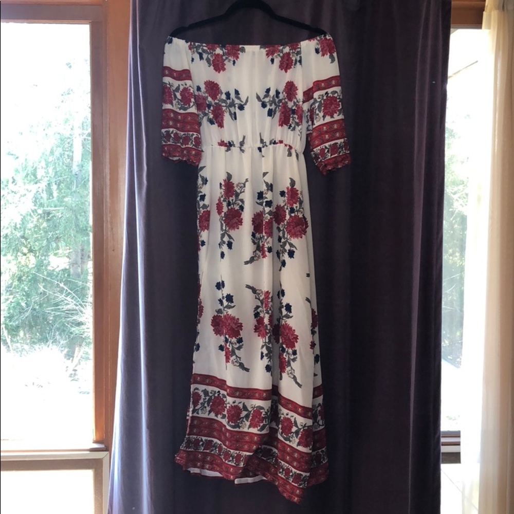 Floral off the shoulder dress